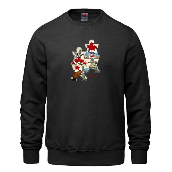Canada Puzzle Comfy Crewneck Thumbnail