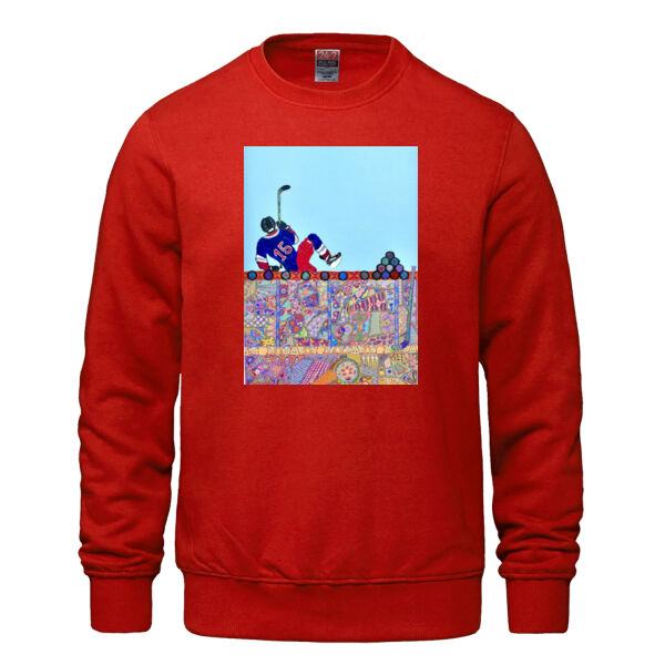 Hockey Player Comfy Crewneck Thumbnail