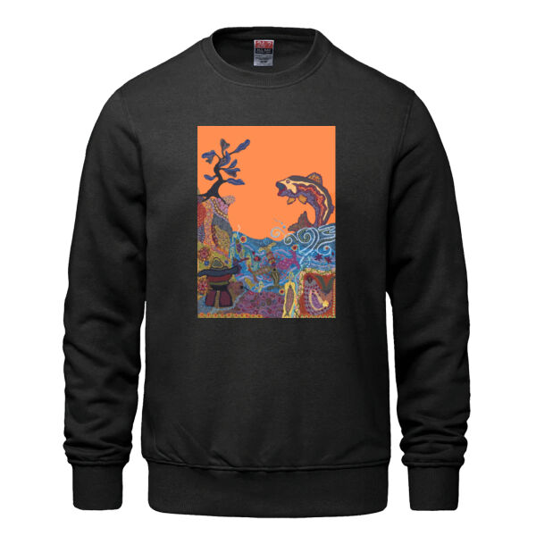 Jumping Fish Comfy Crewneck Thumbnail